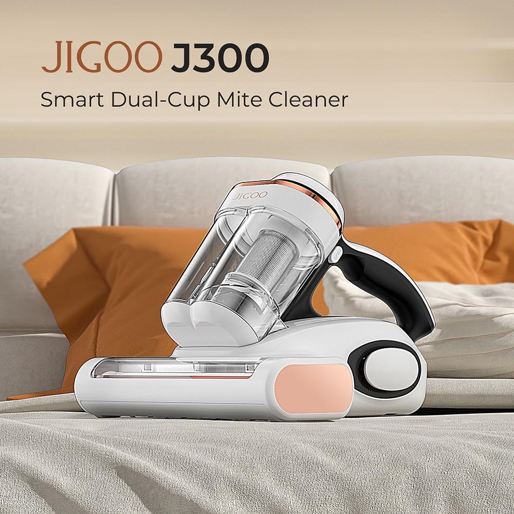 JIGOO J300 Dual-Cup Smart Mite Cleaner With 13KPa Suction, Dust Mite Sensor