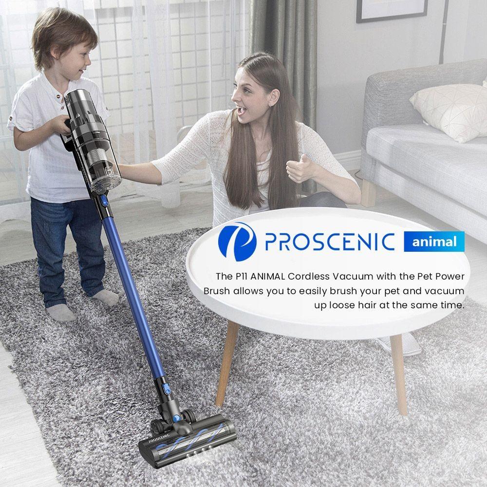 Proscenic P11 Animal Cordless Vacuum Cleaner, 260W 26000Pa Suction