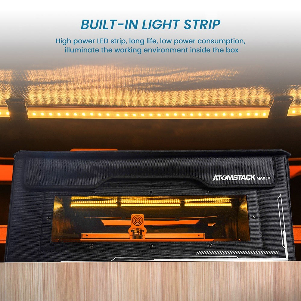 ATOMSTACK FB2 Plus lasergraveermachine Opvouwbare behuizing met uitbreidingsset, brandwerend, stofdicht, 1170*730*310mm