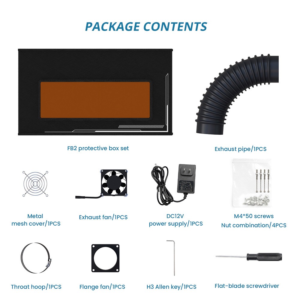 ATOMSTACK FB2 Plus Laser Engraver Foldable Enclosure with Extension Kit, Fireproof, Dustproof, 1170*730*310mm