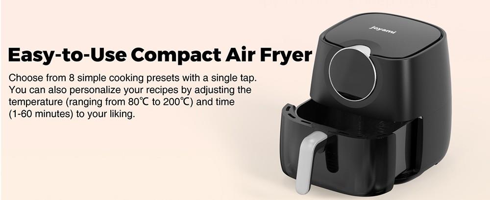 MOOSOO Mini Small Air Fryer, Compact 2 Quart Air Fryer Temp/Time