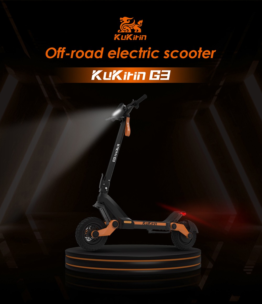 [Pre-sale]KUGOO KIRIN G3/Kukirin G3 Electric Scooter,1200W Rear Motor&52V 18Ah Battery,Touchable Display Control