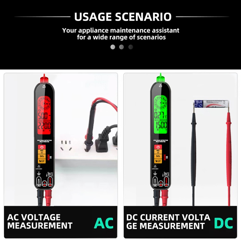 BSIDE S6 spanning Detector Multimeter spanning Detector Pen AC / DC spanning Tester - Zwart