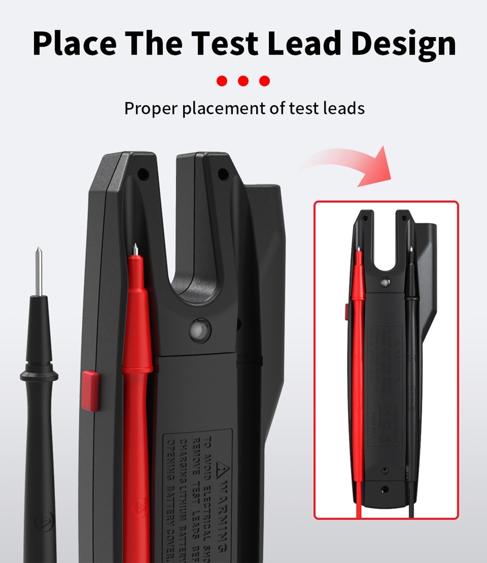 BSIDE U6 U-shaped Infrared Thermometer Multimeter AC/DC Voltage Current Clamp Meter