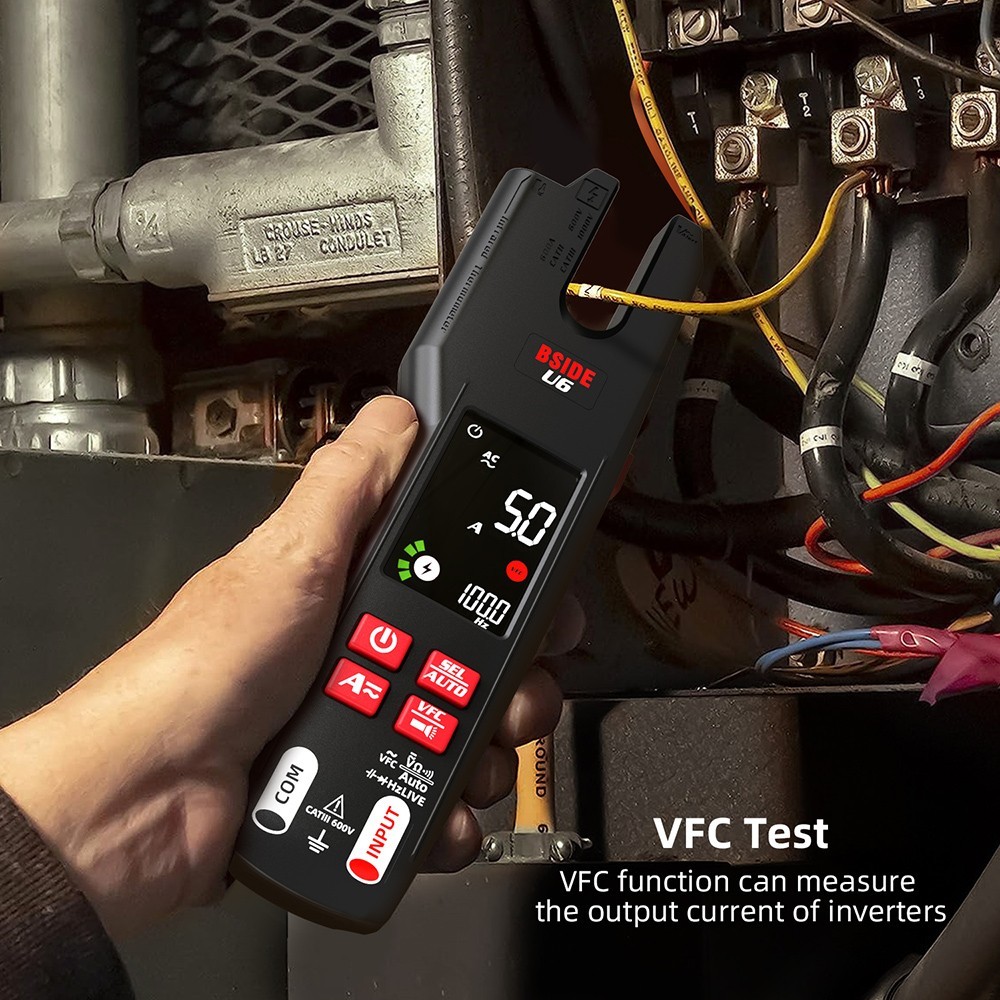 BSIDE U6 U-förmiges Infrarot-Thermometer Multimeter AC/DC Spannungs-Strom-Zangenmessgerät