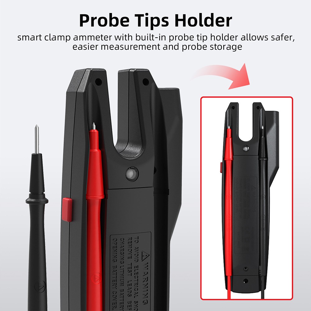 BSIDE U6 U-shaped Infrared Thermometer Multimeter AC/DC Voltage Current Clamp Meter