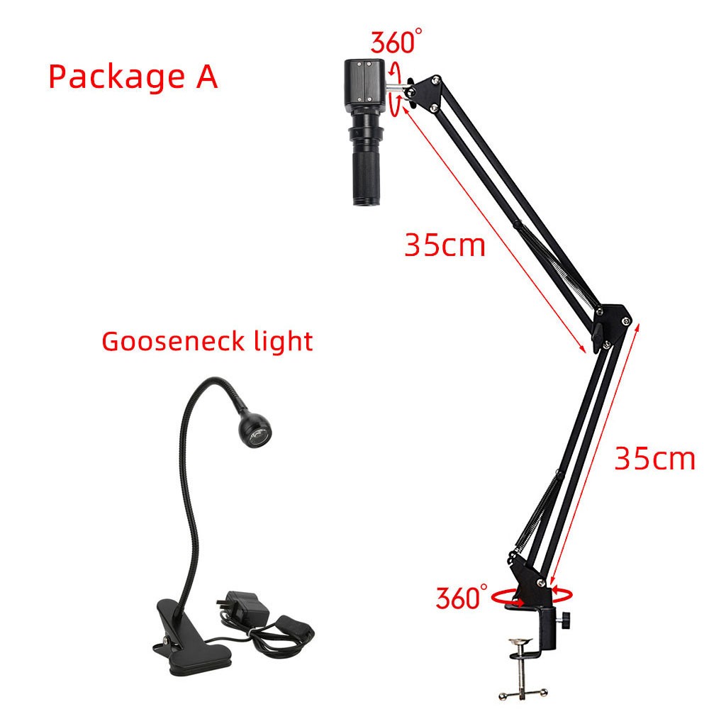 HAYEAR HY-5199 24MP 4K 1080P HDMI Industrie Video Mikroskop Kamera, 1X-130X Zoom C-Mount Objektiv, Fernbedienung