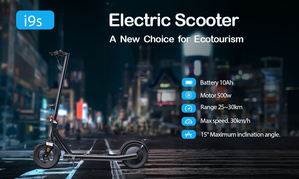 iScooter i9S 10 inch Tire Electric Scooter, 500W Motor, 35km/h Max Speed, 10Ah Battery, 30km Range