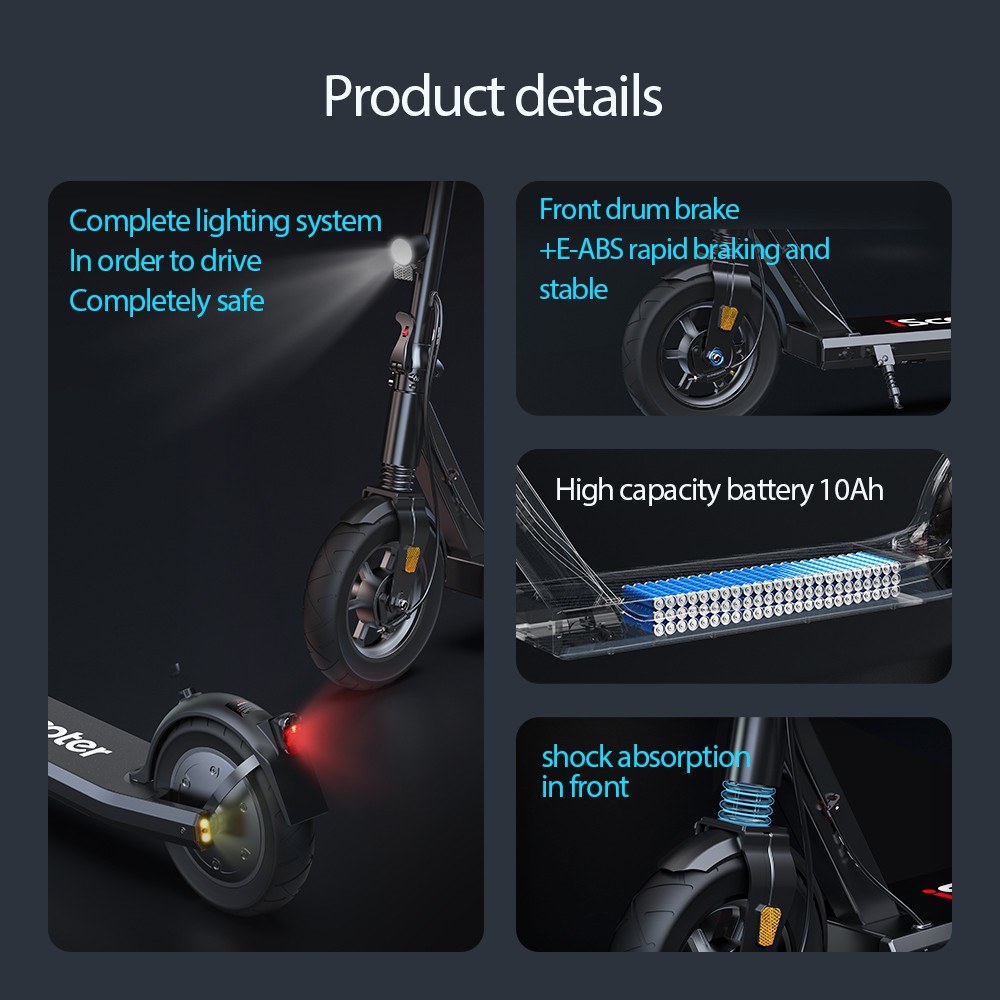 iScooter i9S 10 inch Tire Electric Scooter, 500W Motor, 35km/h Max Speed, 10Ah Battery, 30km Range