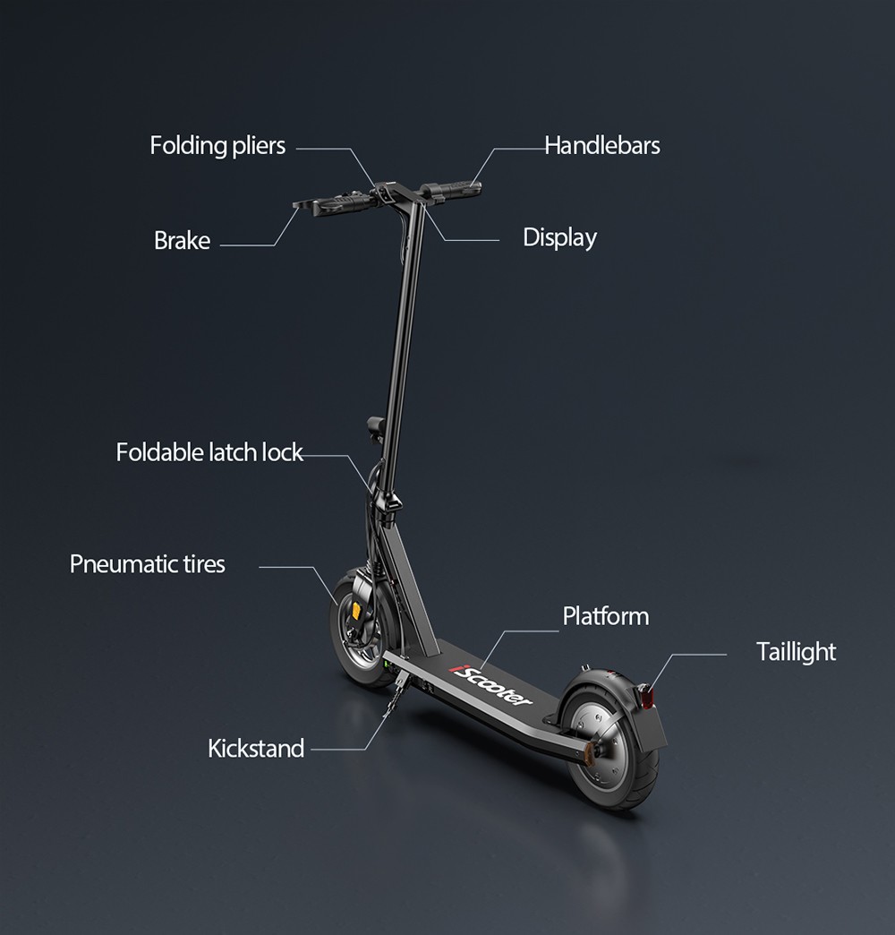 iScooter i9S 10 inch Tire Electric Scooter, 500W Motor, 35km/h Max Speed, 10Ah Battery, 30km Range