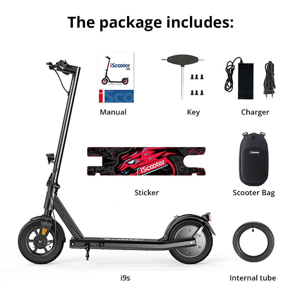 iScooter i9S 10 inch Tire Electric Scooter, 500W Motor, 35km/h Max Speed, 10Ah Battery, 30km Range