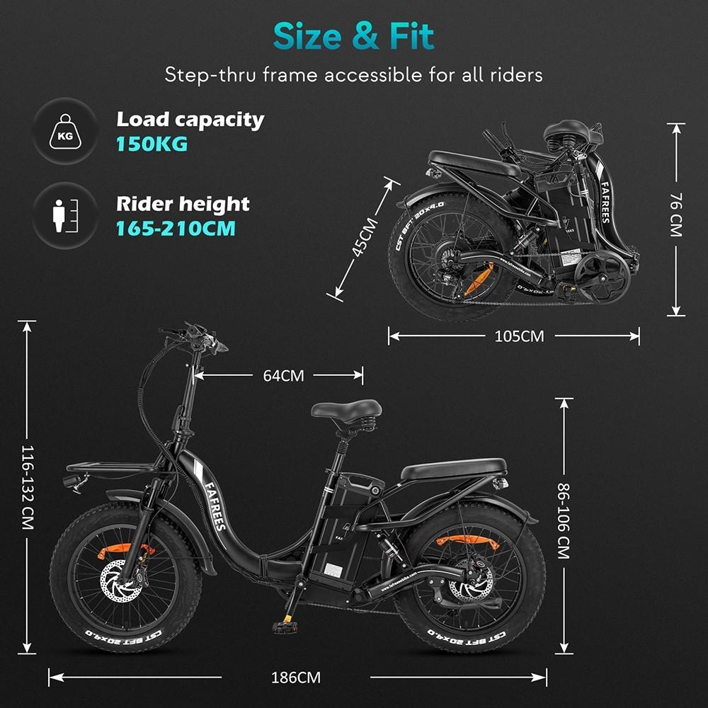 Fafrees F20 X-Max 20*4.0 inch Vette Band Opvouwbare Elektrische Fiets, 750W Motor, 30Ah Batterij, Max Snelheid 25km/h - Rood