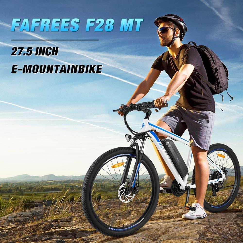 Fafrees F28 MT 27,5*2,25 inch Banden Mountain Elektrische Fiets, 250W Motor, 14,5Ah Batterij, 25km/h Max Snelheid, 110km - Rood