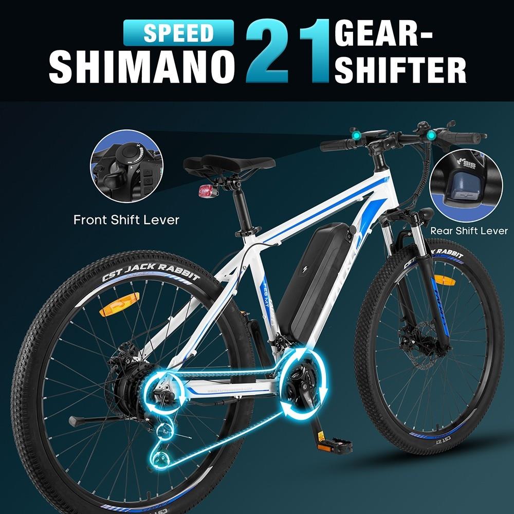 Fafrees F28 MT 27,5*2,25 inch Banden Mountain Elektrische Fiets, 250W Motor, 14,5Ah Batterij, 25km/h Max Snelheid, 110km - Zwart