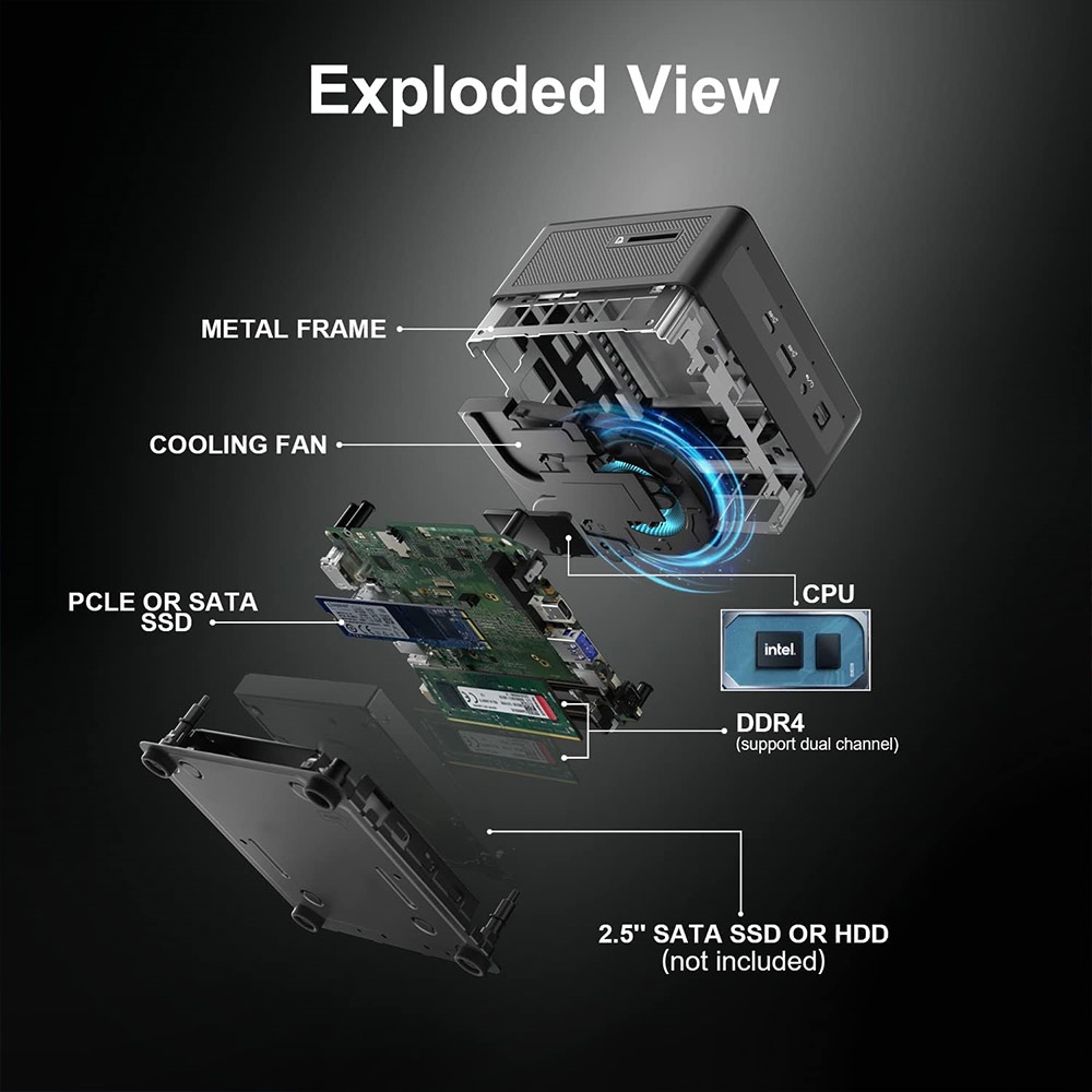 Intel NUC 11 Mini PC, Intel Core i7-1165G7 Quad Core Up to 4.7 GHz, 16GB ‎DDR4 RAM 512GB SSD