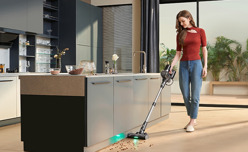 U12 Vesla Cordless Vacuum Cleaner, 450W 30Kpa Powerful Stick Vacuum with  Car Dashboard Like Screen