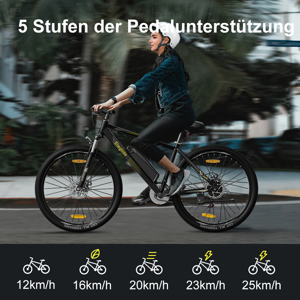 Elektro-Mountainbike  M1 PLUS 29, 36V 12.5AH 100KM 250W 25KM/H, App-Steuerung, 21 Gänge 5 Geschwindigkeitsstufen