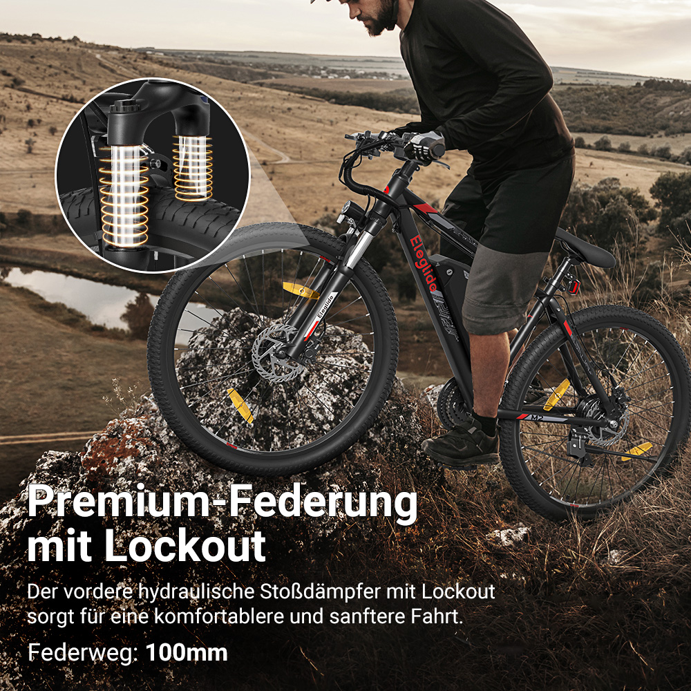 Elektro-Mountainbike  M2 27.5, 36V 15AH 125KM 250W 25KM/H, App-Steuerung, 24 Gänge 5 Geschwindigkeitsstufen