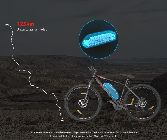 Elektro-Mountainbike  M2 29, 36V 15AH 125KM 250W 25KM/H, App-Steuerung, 24 Gänge 5 Geschwindigkeitsstufen