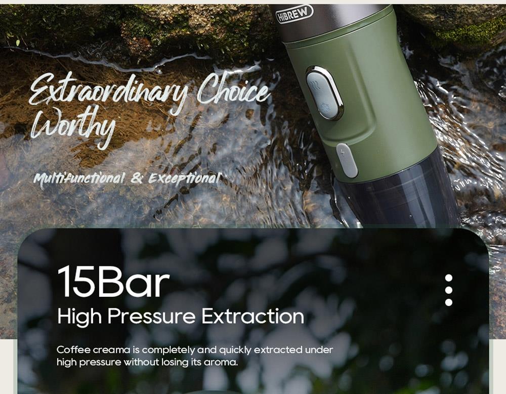 HiBREW H4B Wireless Portable 3 in 1 Espresso Coffee Maker