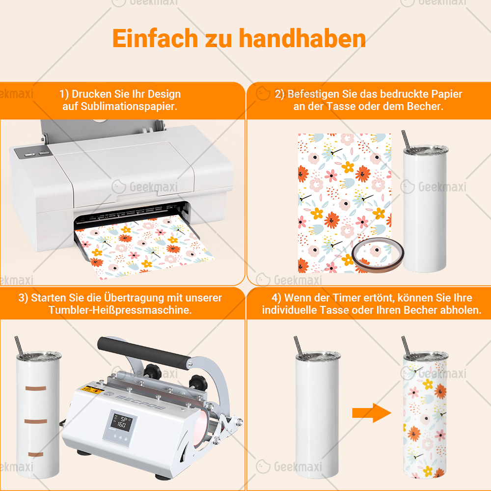 Mecpow MP30 Tumbler Heat Press Maschine, Tassenpresse, LCD-Bedienfeld, hohe Sicherheit