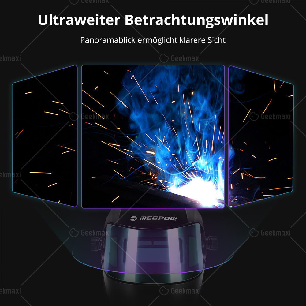 Mecpow MPWM-2401D AutoMecpow MPWM-2401D Automatisch verdunkelnder Schweißerhelm mit 180°-Sichtwinkel, Kopfbandknöpfe - Schwarz