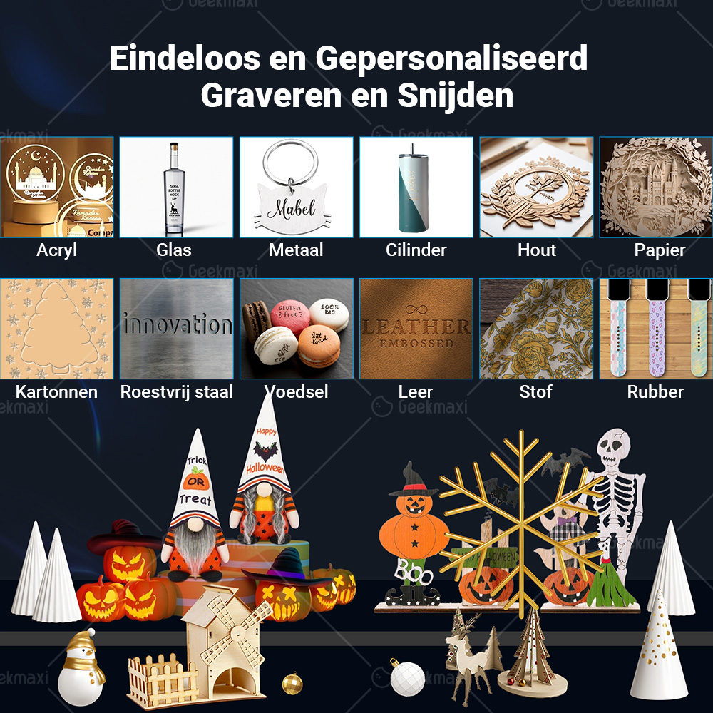 Mecpow X4 22W Lasergraveermachine met Geïntegreerde Luchtassistentie, 400 x 410mm Graveergebied