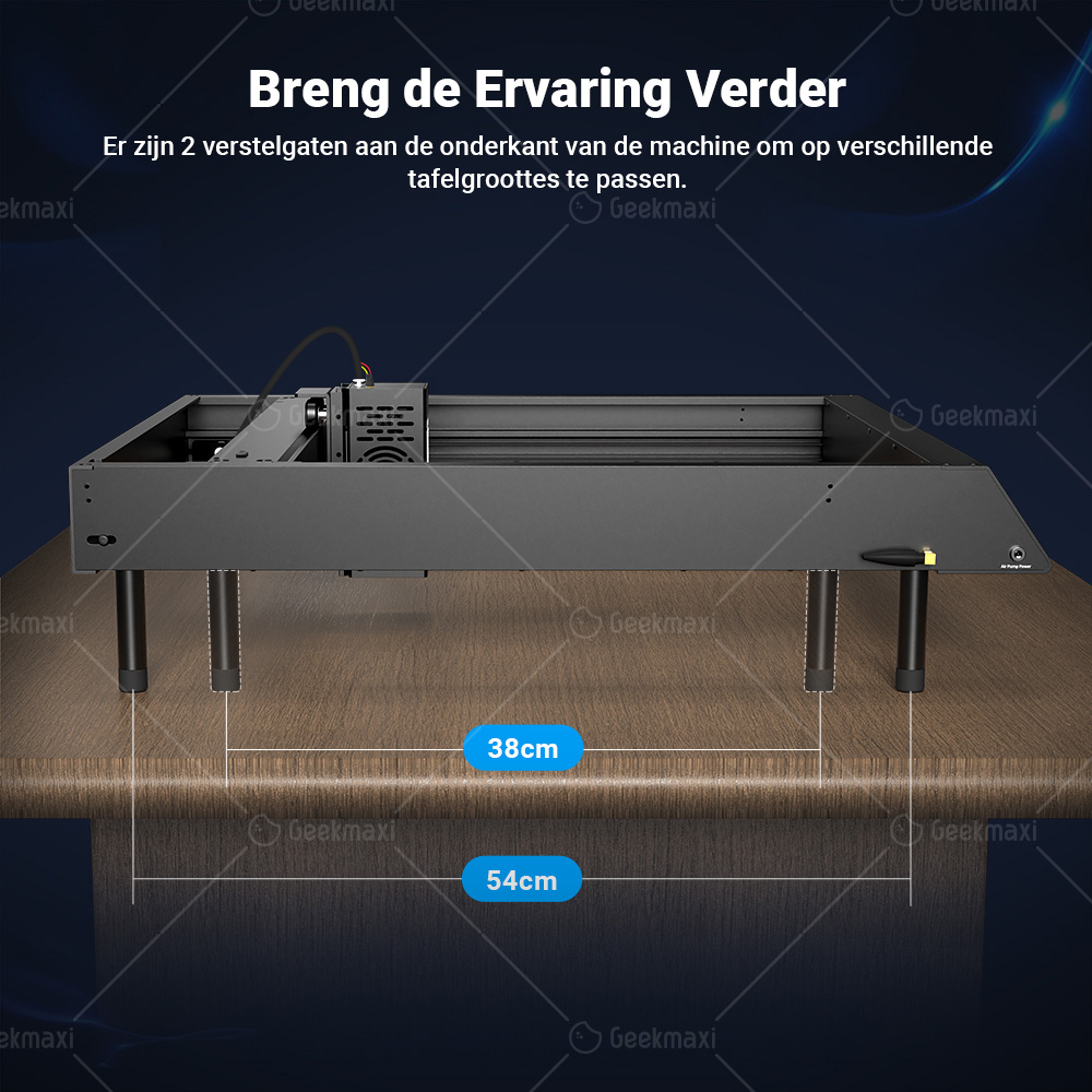 Mecpow X4 22W Lasergraveermachine met Geïntegreerde Luchtassistentie, 400 x 410mm Graveergebied