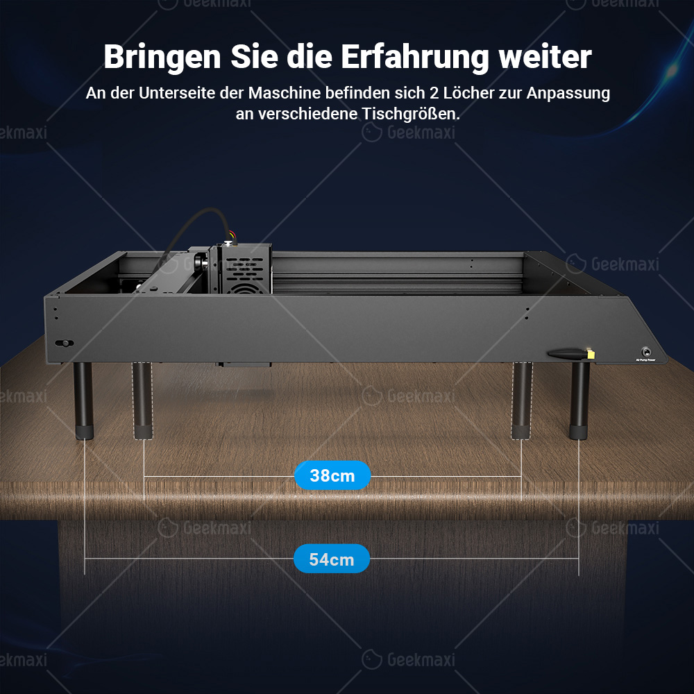 Mecpow X4 22W Lasergravierer mit integrierter Luftunterstützung, 400 x 410mm Gravurfläche