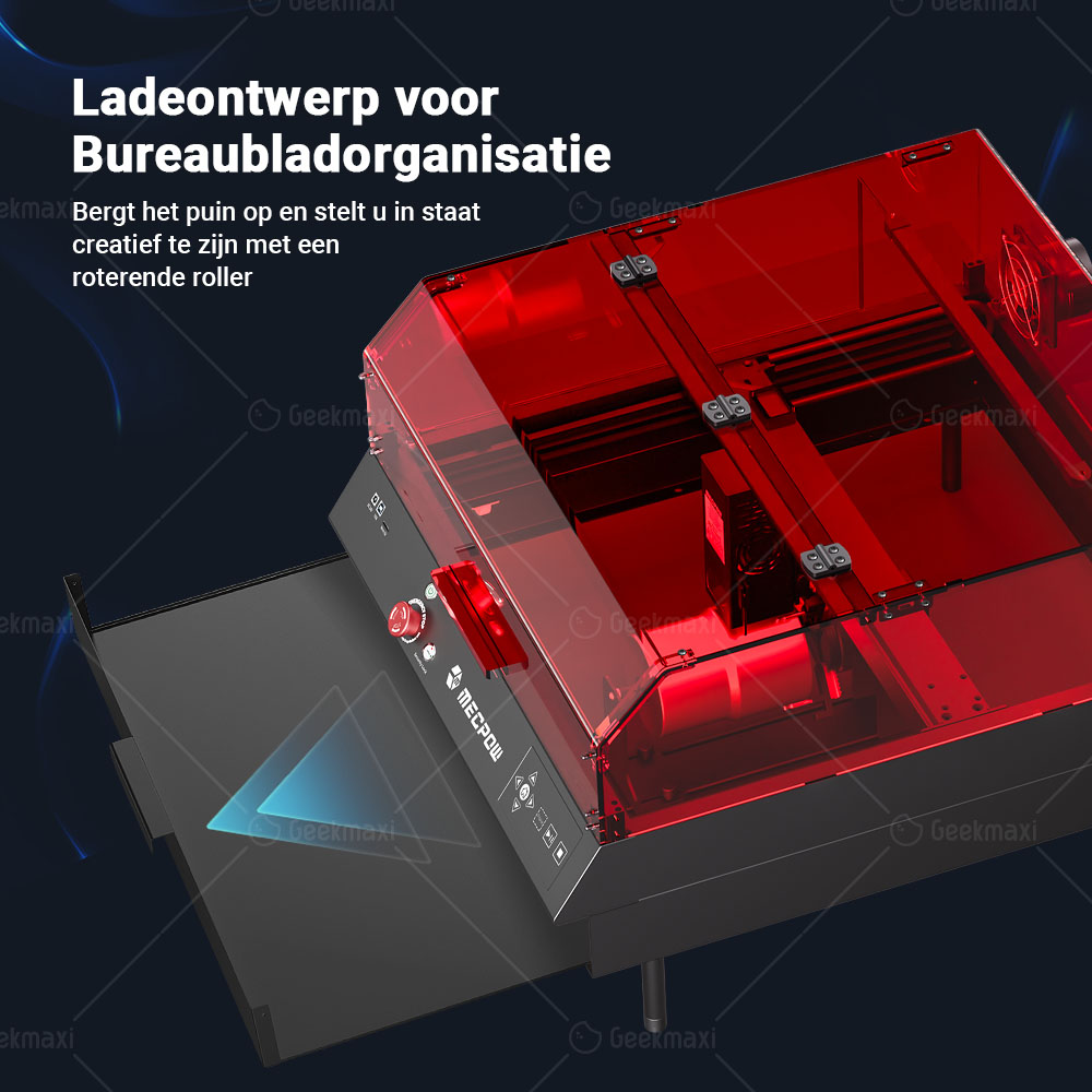 Laser Graveermachine met Ingebouwde Camera Mecpow X4 Pro 22W, Acryl Beschermkap, FDA Klasse 1 Certificering