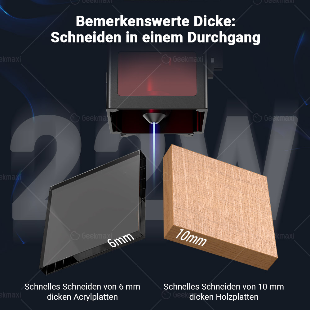 Lasergraviermaschine mit integrierter Kamera Mecpow X4 Pro 22W, Acryl-Schutzabdeckung, FDA Klasse 1 Zertifizierung