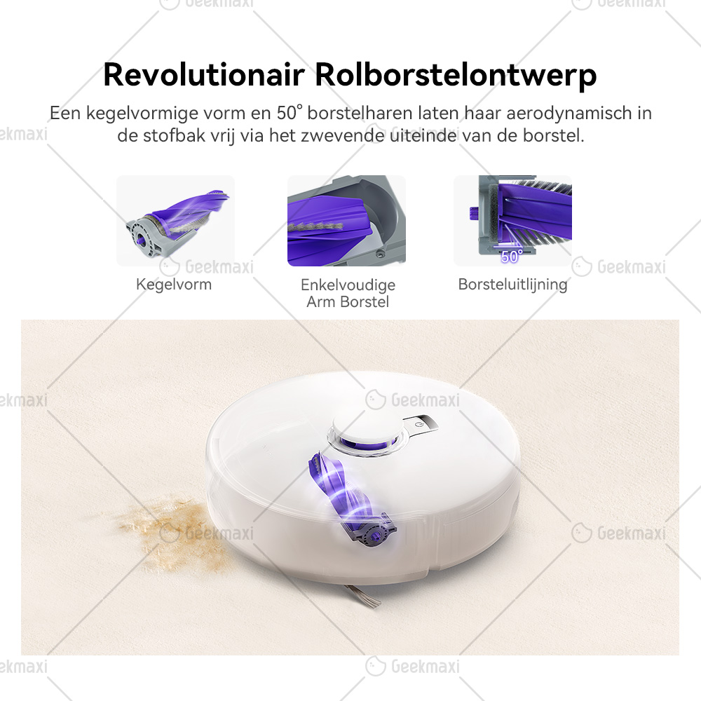 Narwal Freo X Plus Robot Stofzuiger, 7800Pa Zuigkracht, Tri-Laser gestructureerd licht, 0% haarklit, 71 dB laag geluidsniveau