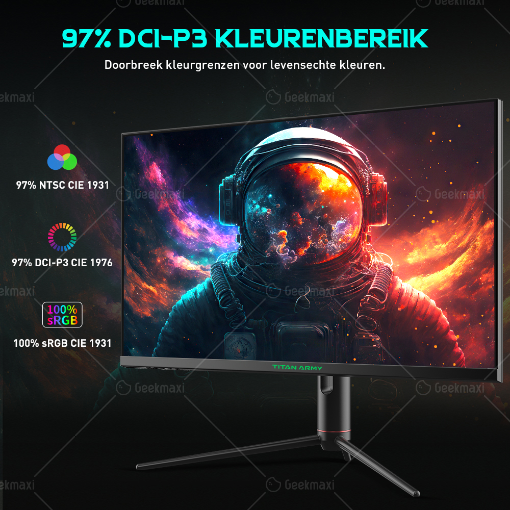 TITAN ARMY P32A2S2 Plat 16:9 Fast IPS 2K QHD 240Hz Gaming monitor, HDR400, 1ms GTG Snelle Reactie