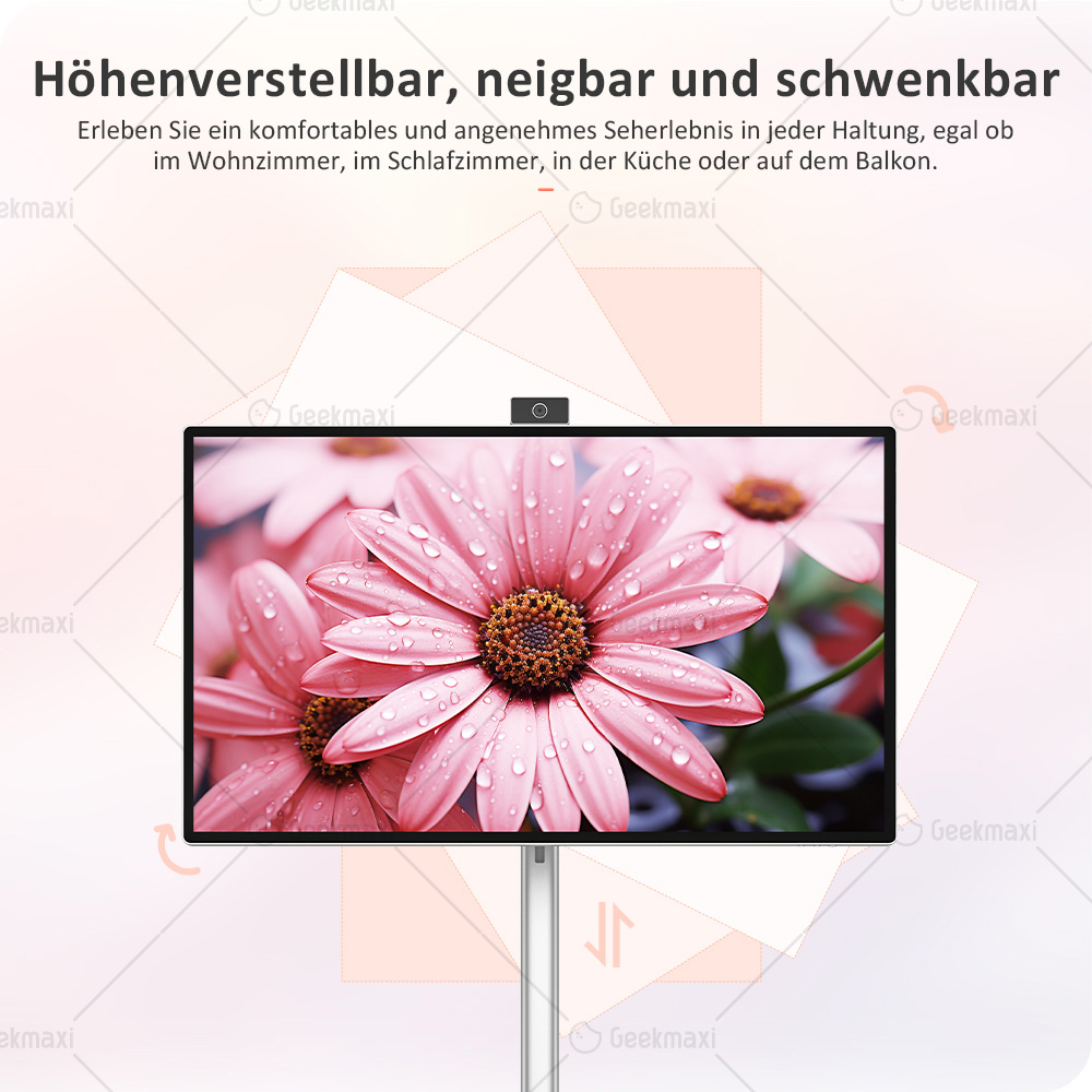 Titan Army V32D4U Pro Flat 16:9 31.5 Zoll VA UHD 76Hz 3840x2160 4K Auflösung Portable Smart Screen, HDR400