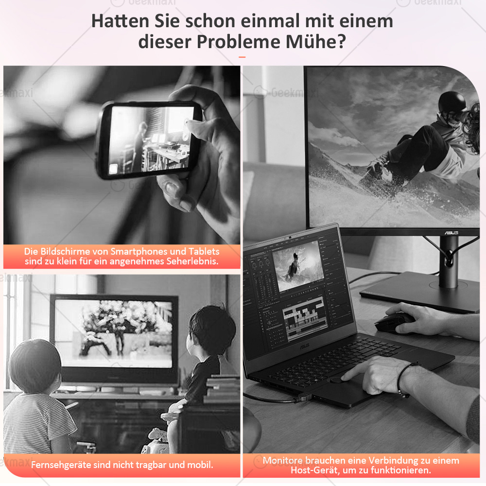 Titan Army V32D4U Pro Flat 16:9 31.5 Zoll VA UHD 76Hz 3840x2160 4K Auflösung Portable Smart Screen, HDR400