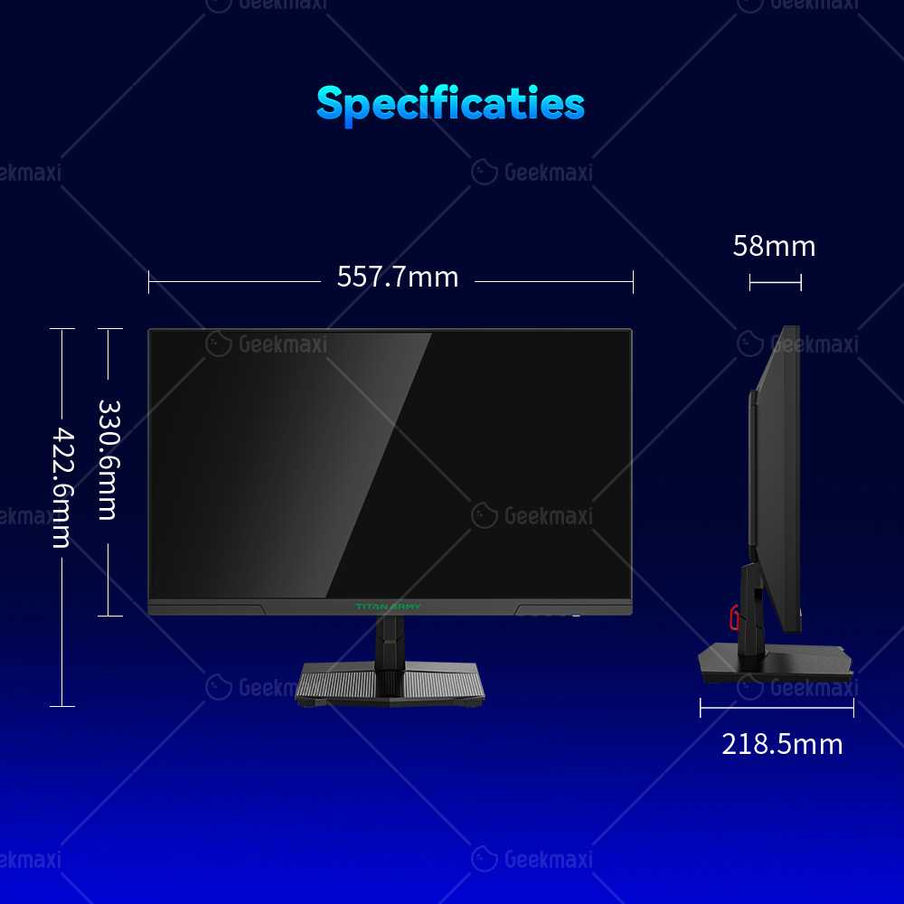 TITAN ARMY P2510S Flat 16:9 24.5-inch Fast IPS QHD 240Hz Gaming Monitor, 2K, 1ms GTG, Oogzorg, VESA 100x100mm