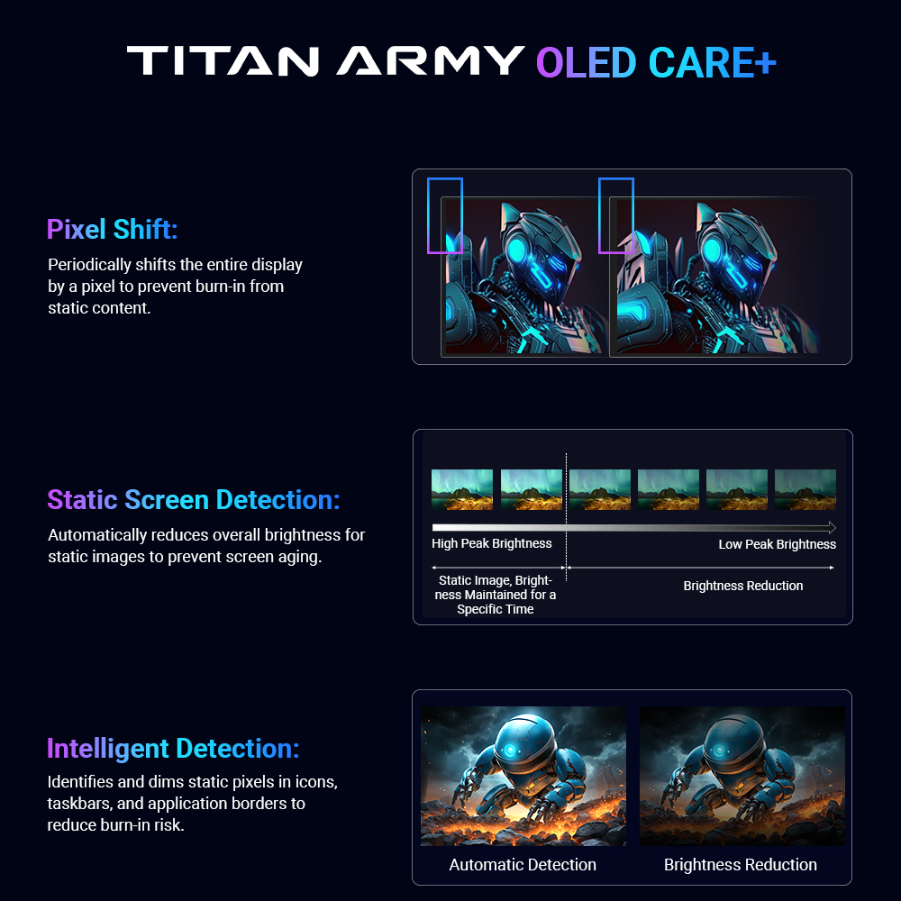 TITAN ARMY G27T8T Flat 26.5 Inches 16:9 QD OLED QHD 360Hz 2K Gaming Monitor, HDR 400, 0.03ms GTG