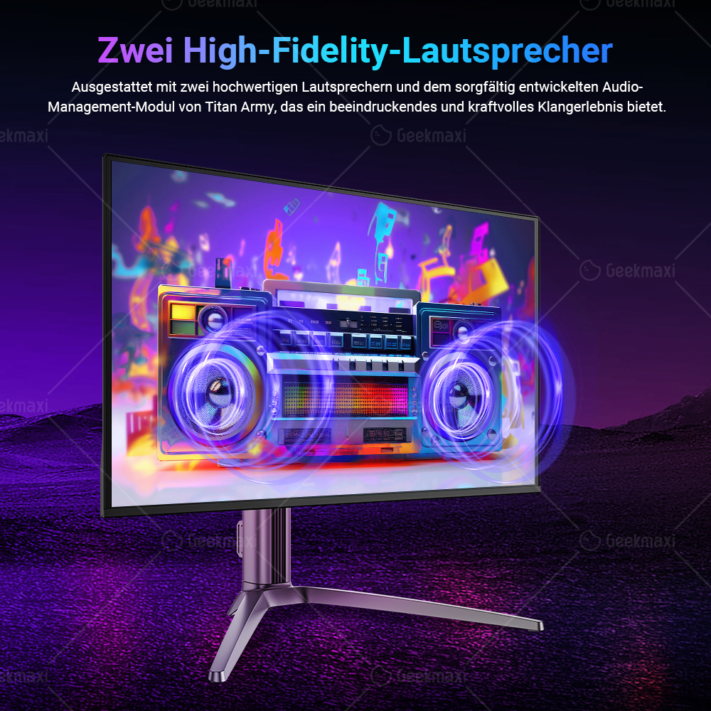 Gaming Monitor TITAN ARMY G27T8T Flacher 26,5 Zoll 16:9 QD OLED QHD 360Hz 2K, HDR 400, 0,03ms GTG