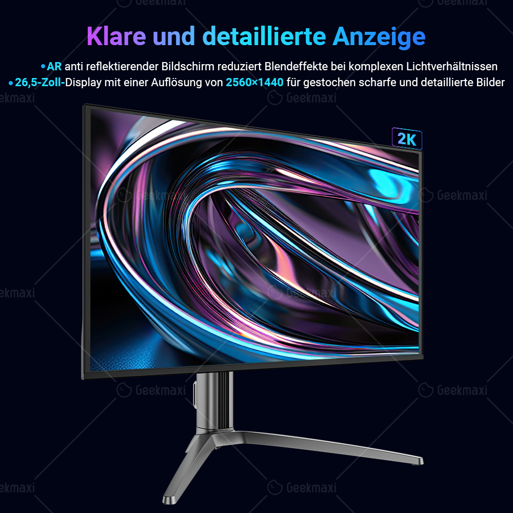 Gaming Monitor TITAN ARMY G27T8T Flacher 26,5 Zoll 16:9 QD OLED QHD 360Hz 2K, HDR 400, 0,03ms GTG