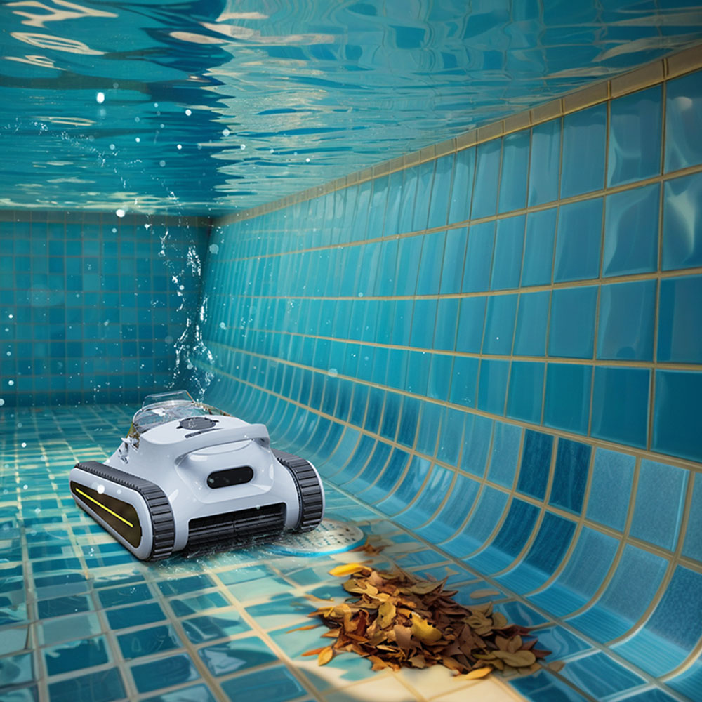 Seauto Crab Cordless Robotic Pool Vacuum, 45000Pa Suction, Wall-Climbing, LED/Voice Reminder