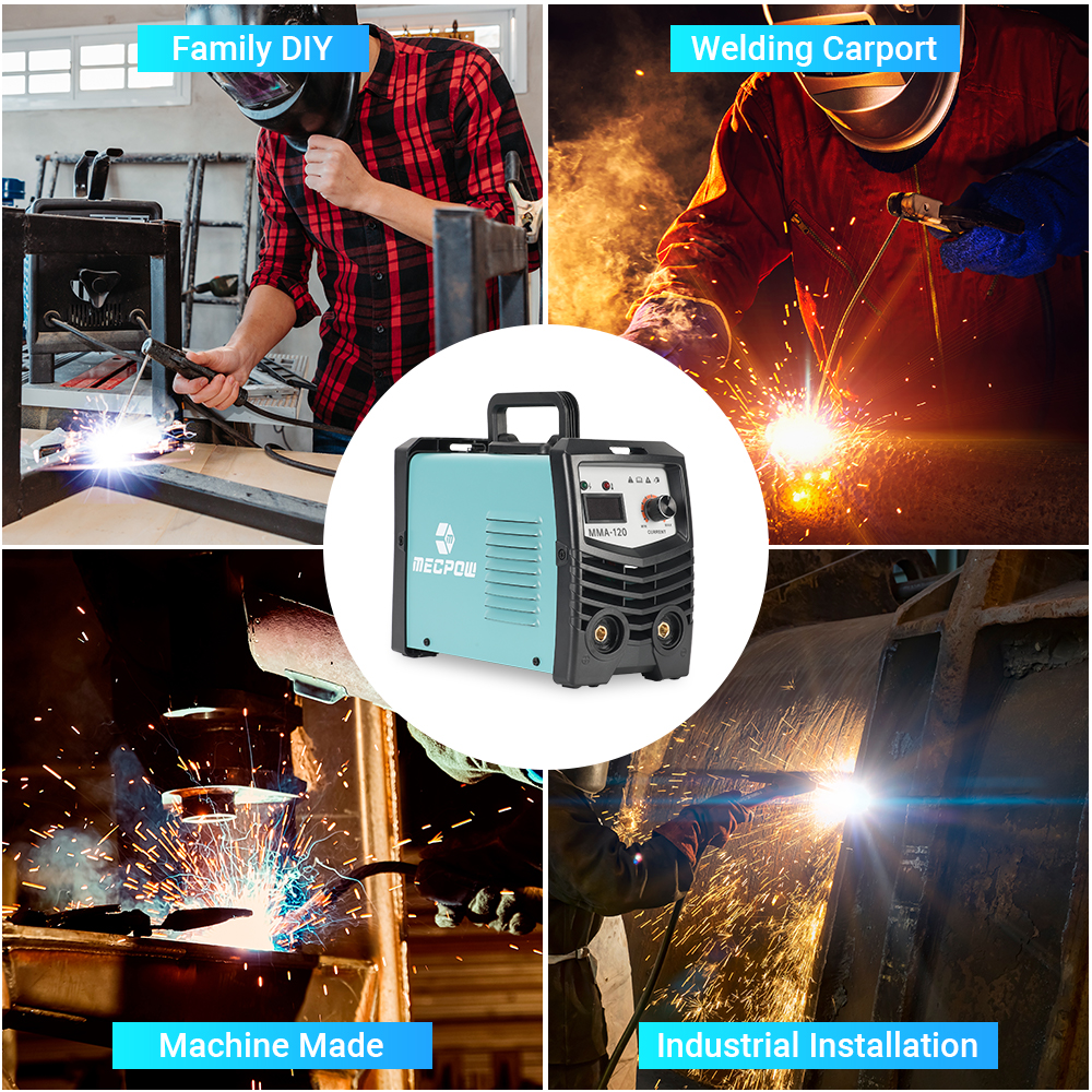 Mecpow Dual Voltage MMA-120 Welding Machine, IGBT Control Mode,MMA Lift TIG 110V-220V 50/60Hz 120A