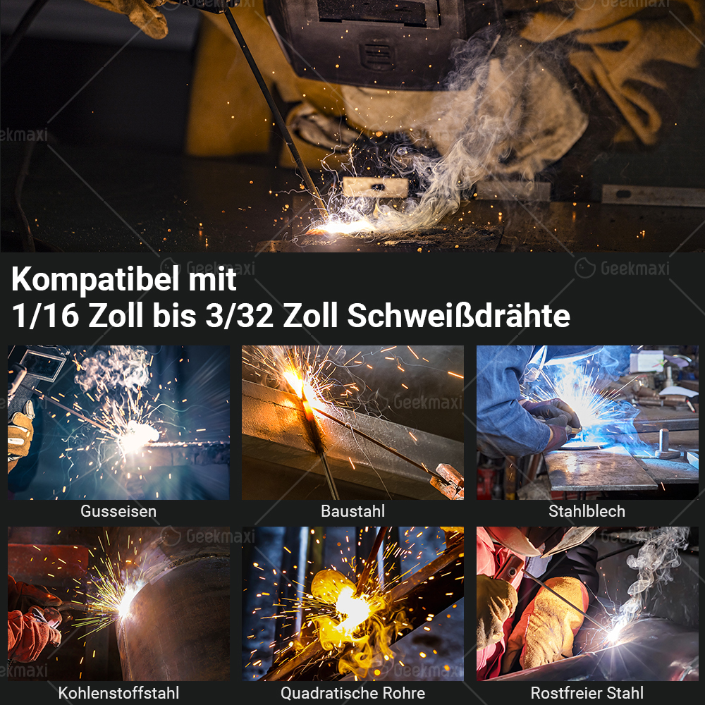 Mecpow Doppelspannungs MMA-120 Schweißgeräte, IGBT-Steuerungsmodus, MMA Lift TIG 110V-220V 50/60Hz 120A