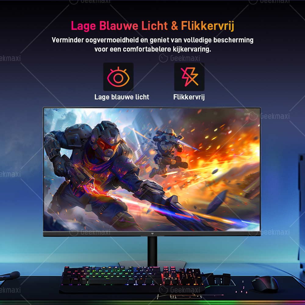 KTC Q24T09 Gaming Monitor, Fast IPS-paneel, 2560x1440 Resolutie, 180Hz, HDR10, Lage Blauwe Lichten