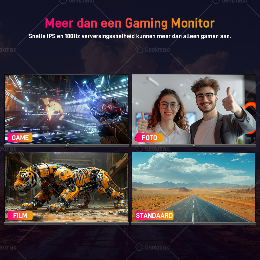 KTC Q24T09 Gaming Monitor, Fast IPS-paneel, 2560x1440 Resolutie, 180Hz, HDR10, Lage Blauwe Lichten