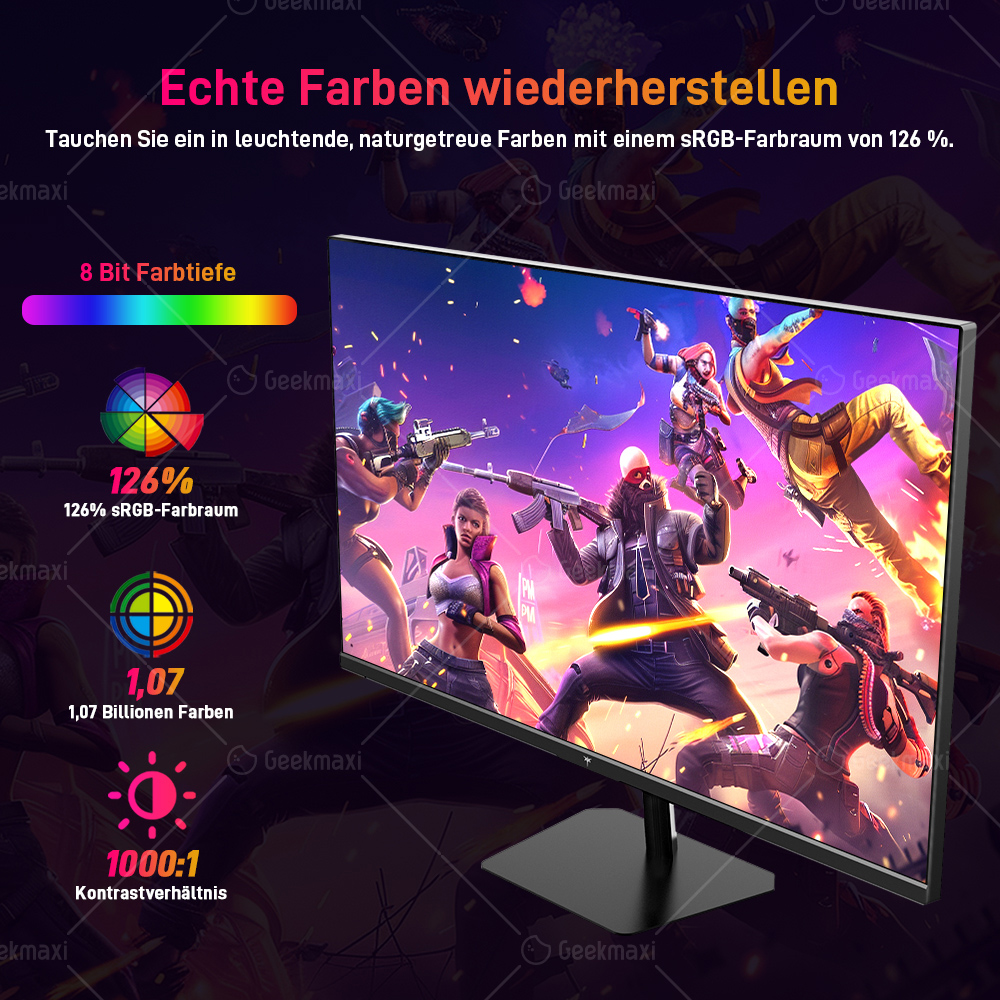 KTC Q24T09 Gaming Monitor, schnelles IPS-Panel, 2560x1440 Auflösung, 180Hz, HDR10, Low Blue Light