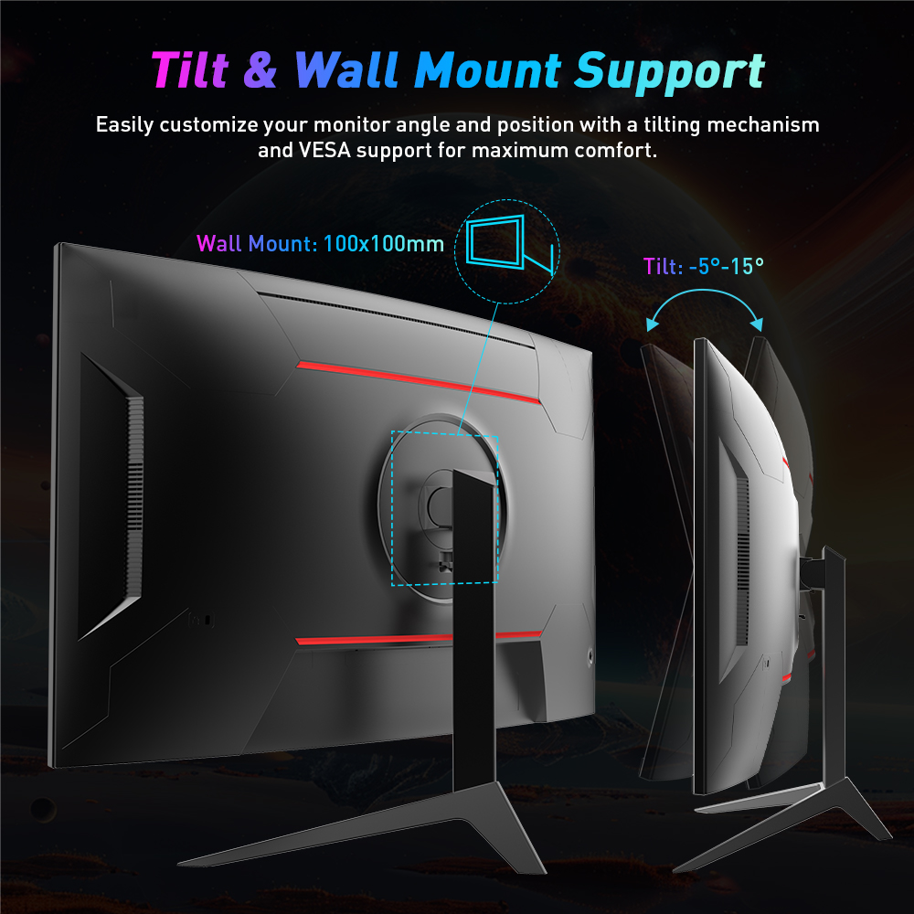 [Pre-sale] KTC H32S17F 32 Inches HVA Curved Gaming Monitor, 240Hz, 1500R, 1920x1080 FHD, HDR10 Support, Adaptive Sync