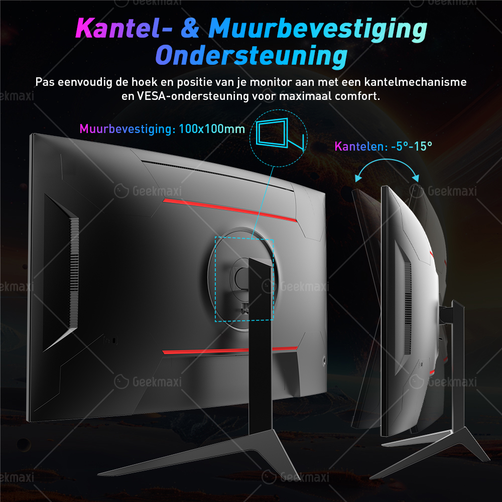 [Voorverkoop] KTC H32S17F 32 Inches HVA Gebogen Gaming Monitor, 240Hz, 1500R, 1920x1080 FHD, HDR10 Ondersteuning, Adaptive Sync