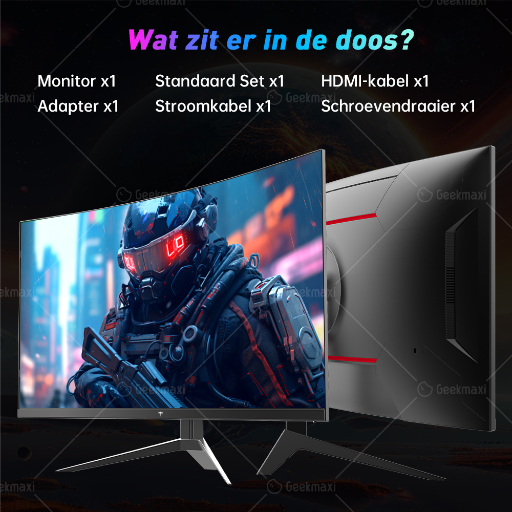 [Voorverkoop] KTC H32S17F 32 Inches HVA Gebogen Gaming Monitor, 240Hz, 1500R, 1920x1080 FHD, HDR10 Ondersteuning, Adaptive Sync