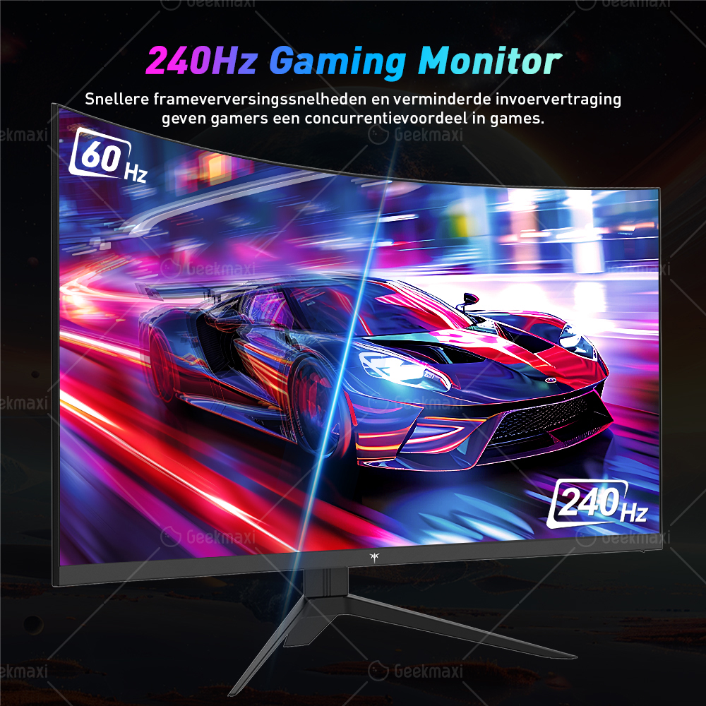 [Voorverkoop] KTC H32S17F 32 Inches HVA Gebogen Gaming Monitor, 240Hz, 1500R, 1920x1080 FHD, HDR10 Ondersteuning, Adaptive Sync