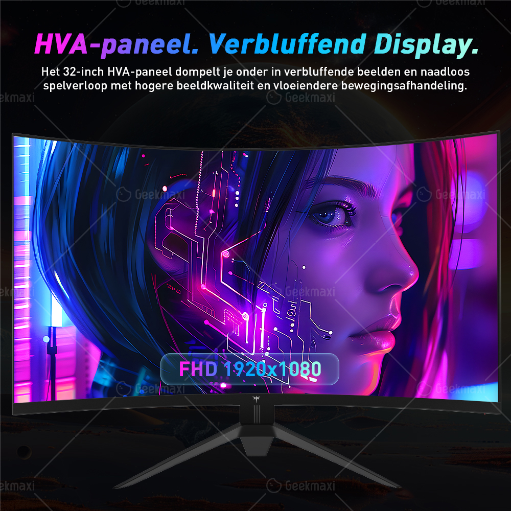 [Voorverkoop] KTC H32S17F 32 Inches HVA Gebogen Gaming Monitor, 240Hz, 1500R, 1920x1080 FHD, HDR10 Ondersteuning, Adaptive Sync